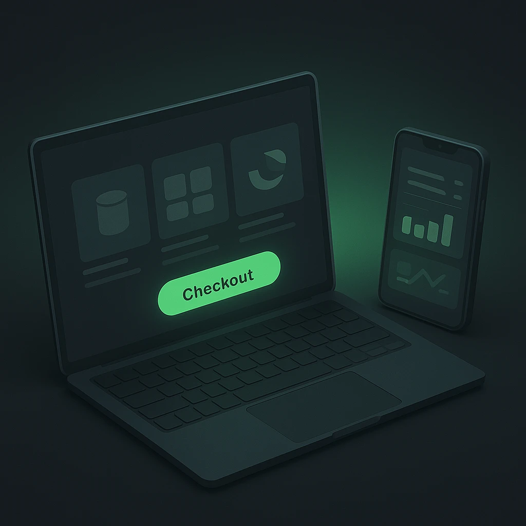 wizualizacja małego sklepu internetowego